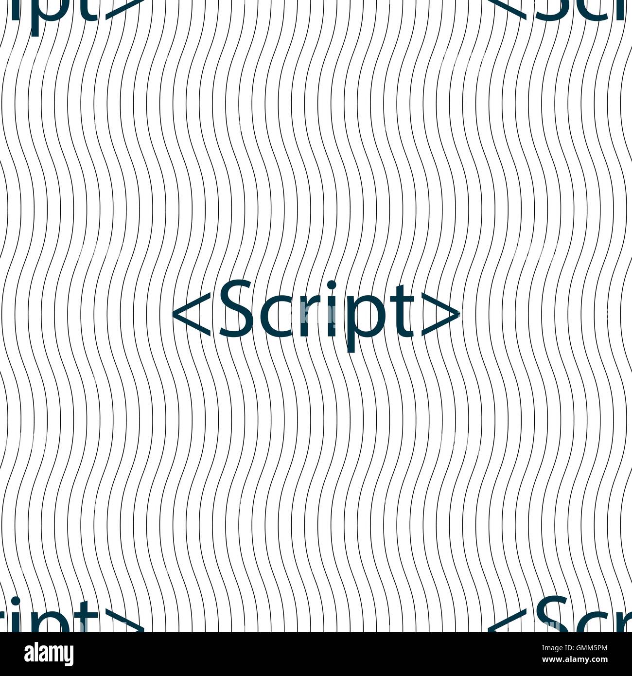 Icône de signe de script. Symbole de code Javascript. Motif géométrique ...
