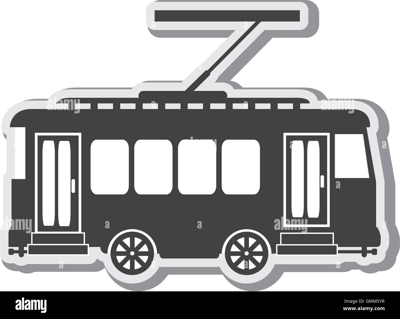 Tramway Véhicule de transport Illustration de Vecteur