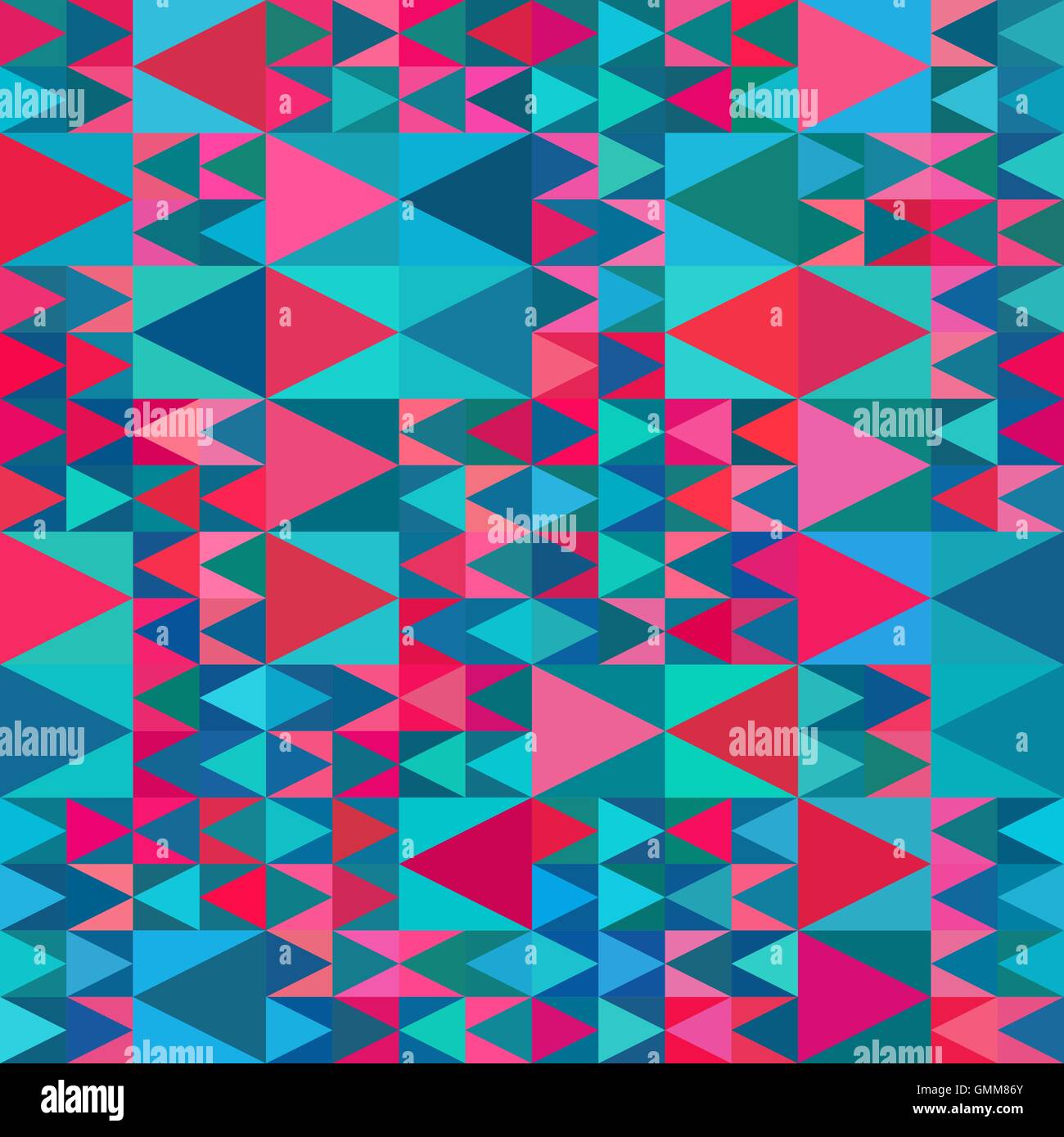 Seamless Vector tons rose-bleu géométrique triangle multicolore Motif patchwork Illustration de Vecteur