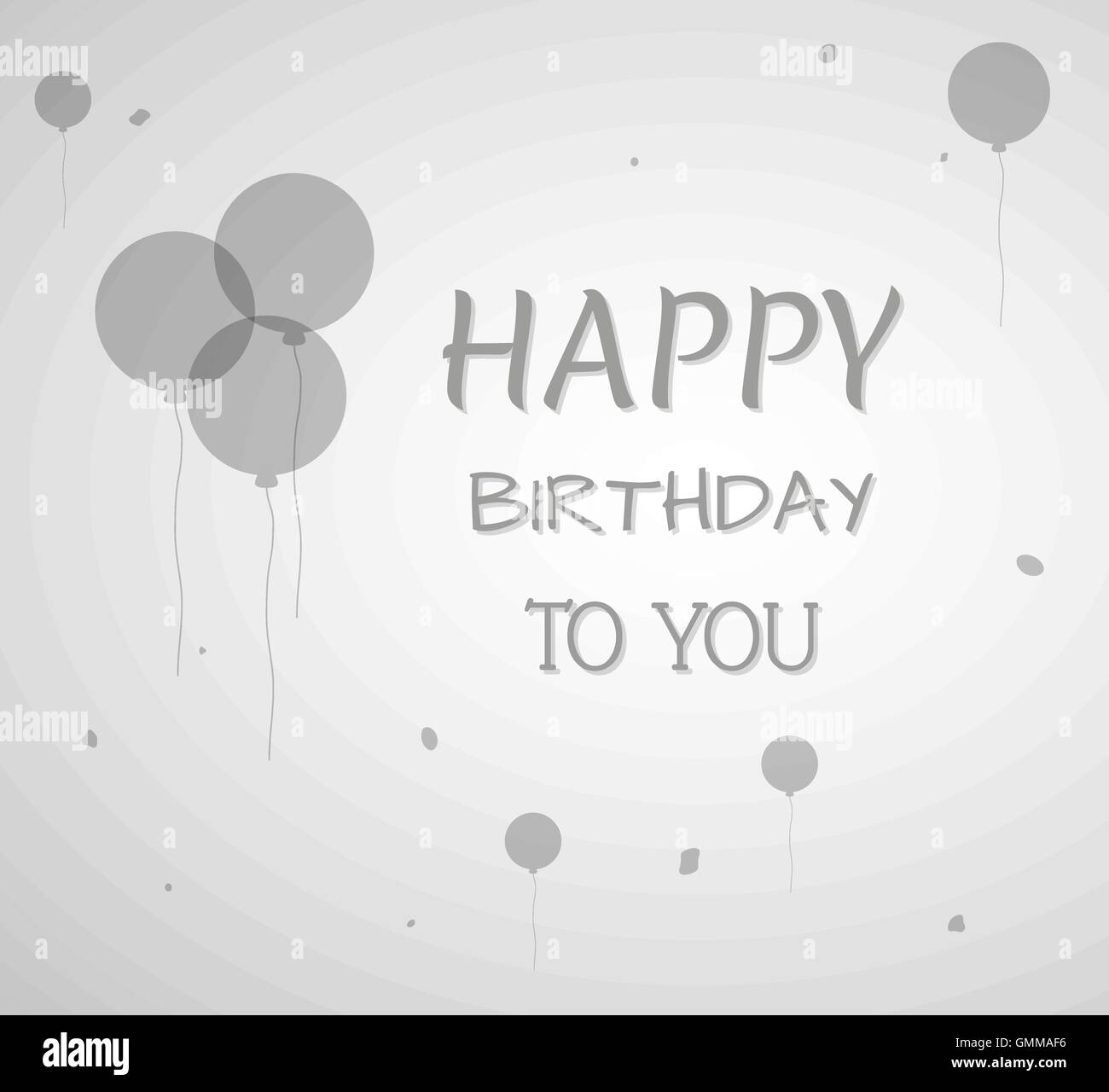 Silhouette de ballons et confettis Illustration de Vecteur