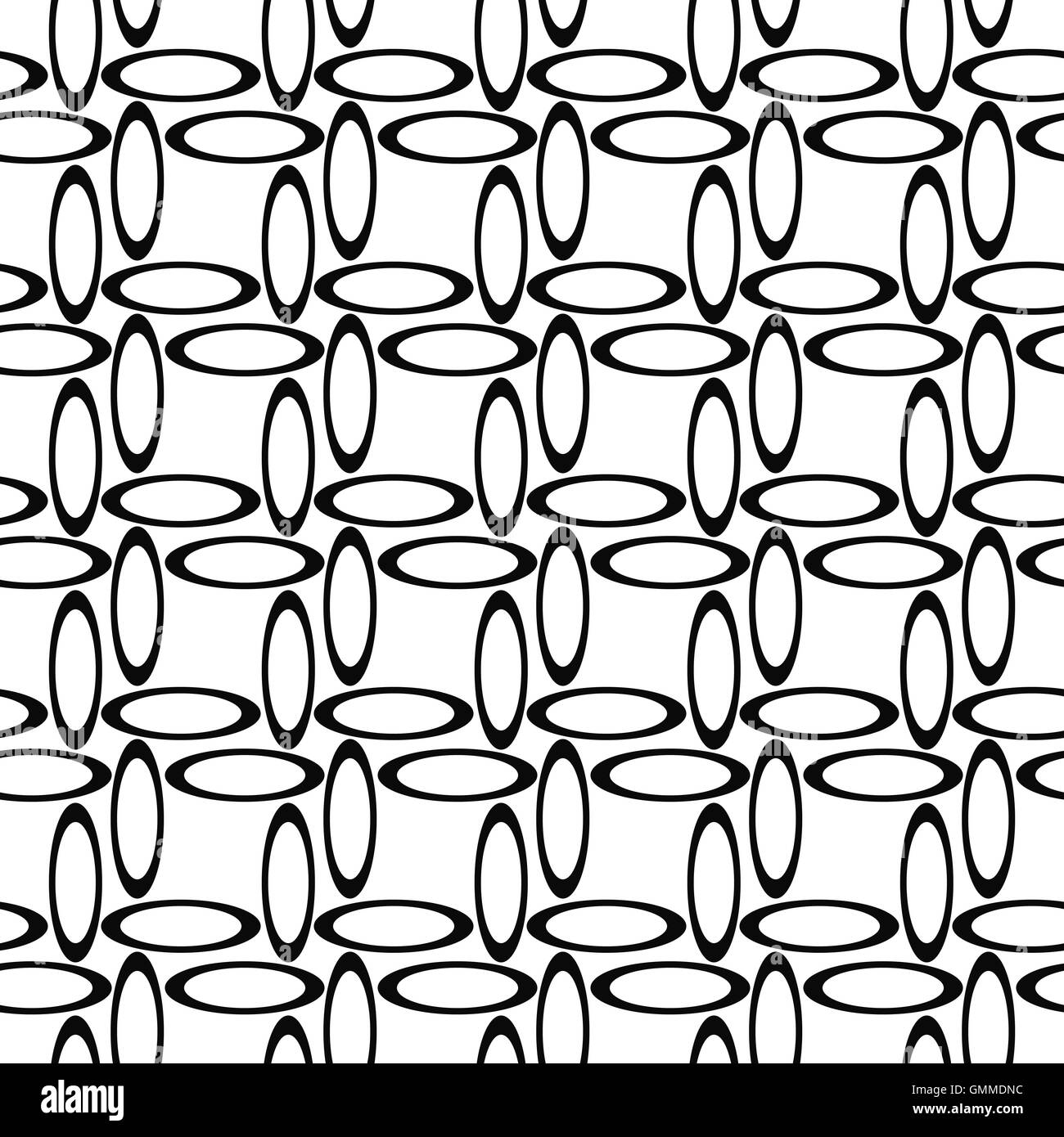 Noir blanc motif ellipse parfaite Illustration de Vecteur