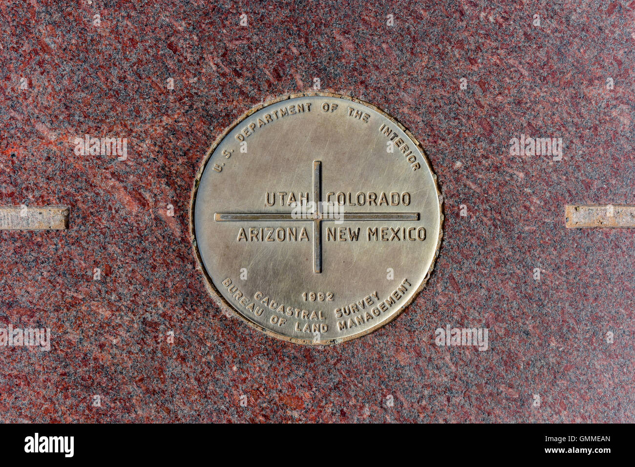 Les quatre coins monument marque le quadripoint dans le sud-ouest des États-Unis, où les états de l'Arizona, Colorado, nouveau Mex Banque D'Images