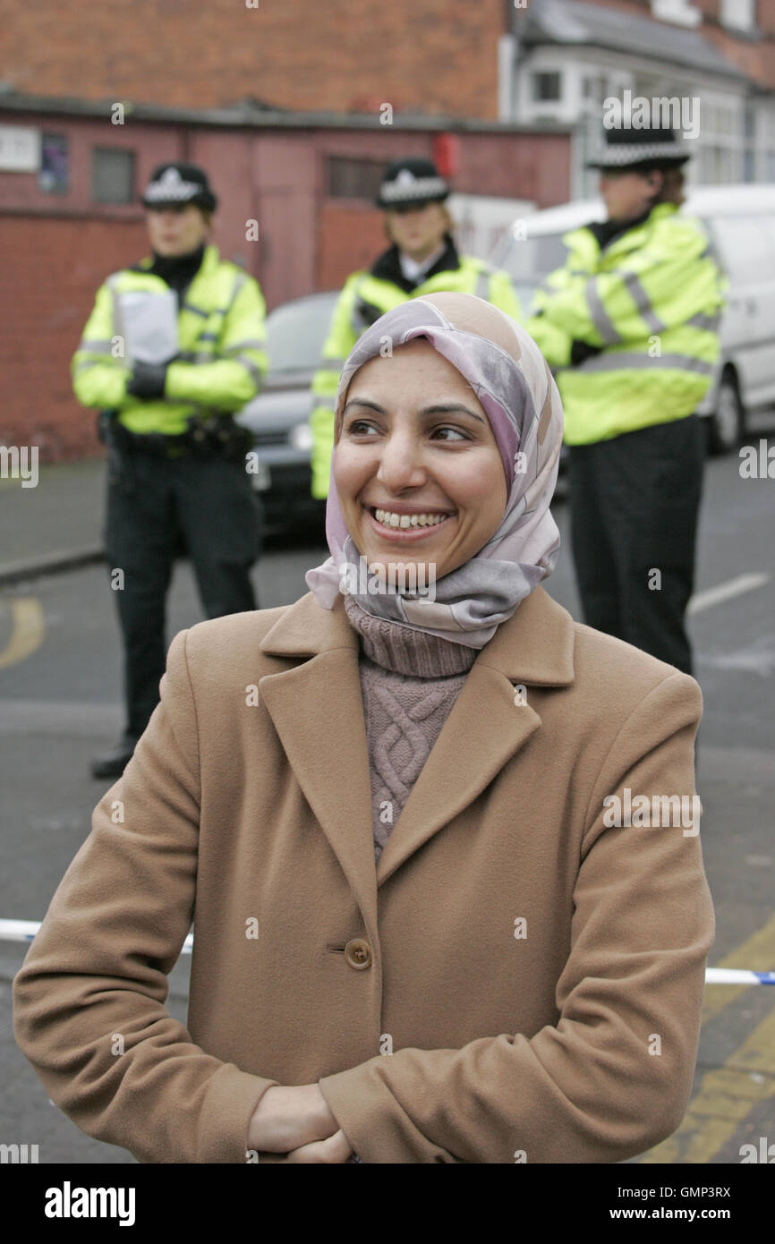 Selma Yaqoob, ancien chef et vice-président du parti et ancien ce qui est conseiller municipal de la ville de Birmingham. Banque D'Images