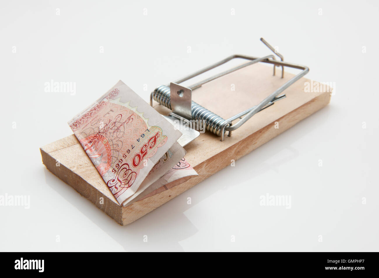 Piège à Souris 50 pound note Banque D'Images