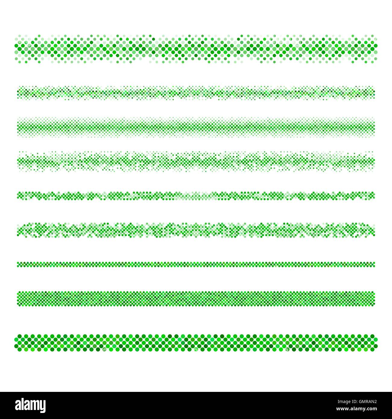 Éléments de conception - mosaïque vert diviseurs page Illustration de Vecteur
