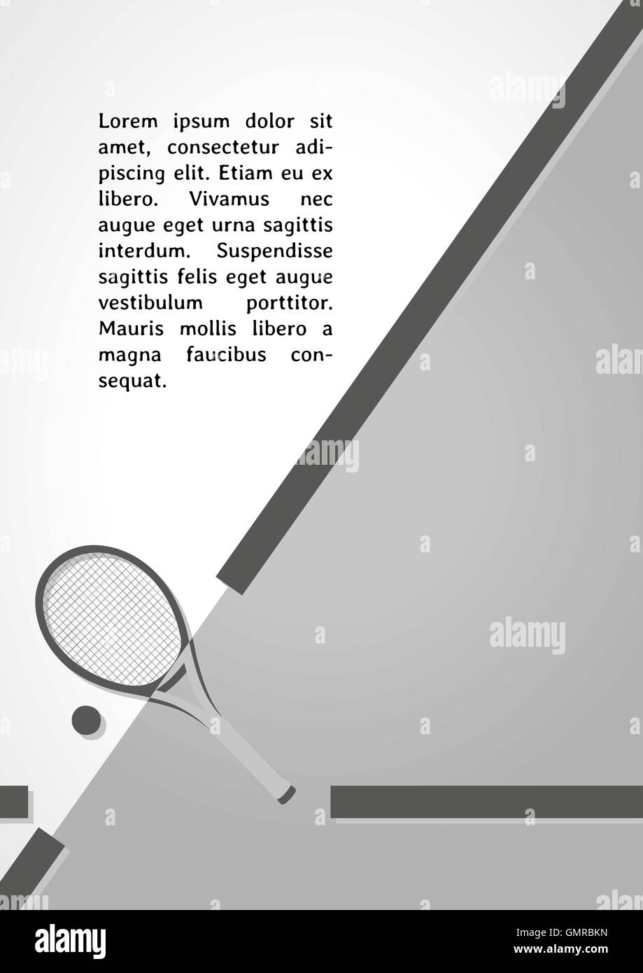Raquette de tennis noir symbole des infographies Illustration de Vecteur