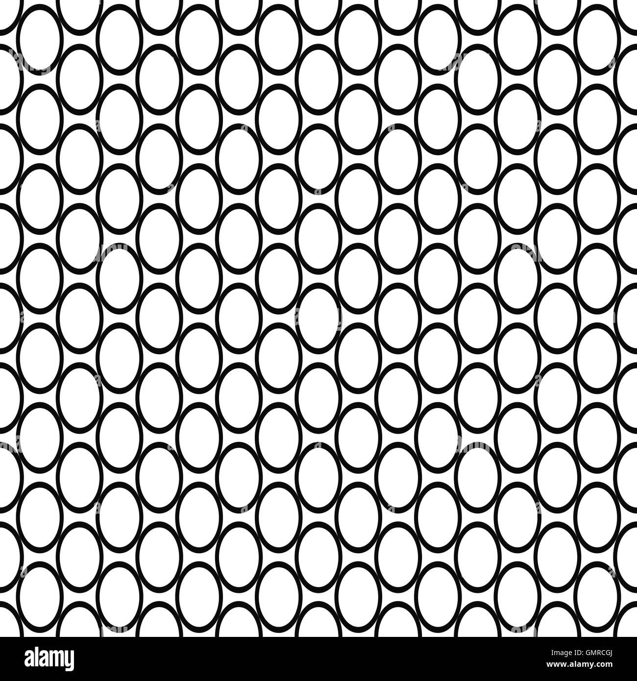 Répéter noir blanc motif ellipse Illustration de Vecteur