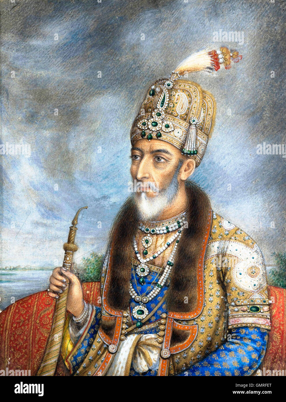 Bahadur Shah II de l'Inde. Dernier Empereur moghol de l'Inde Banque D'Images