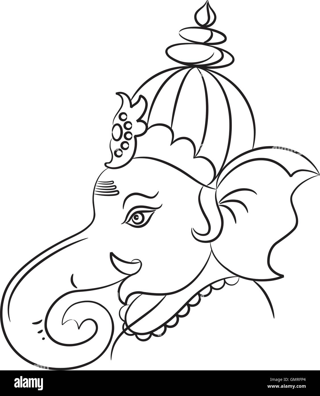 Ganesha le seigneur de La Sagesse Illustration de Vecteur