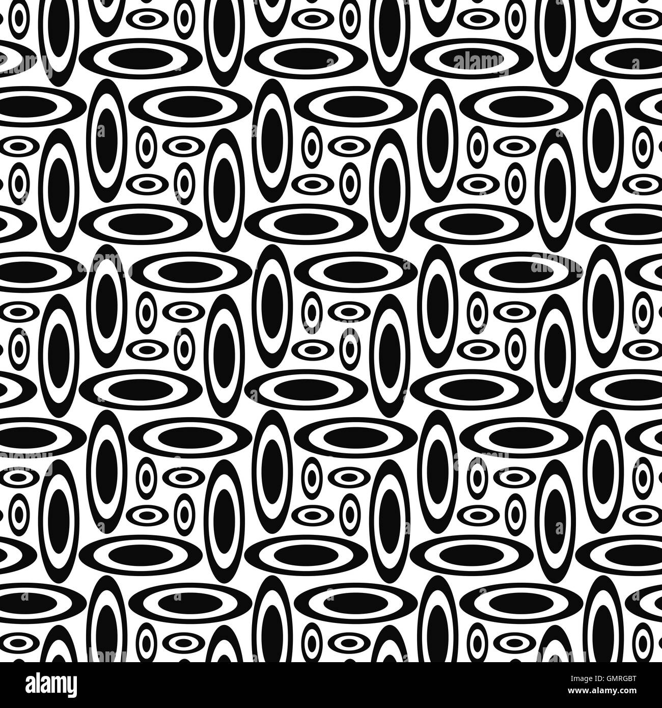 Schéma de répétition ellipse monochrome Illustration de Vecteur