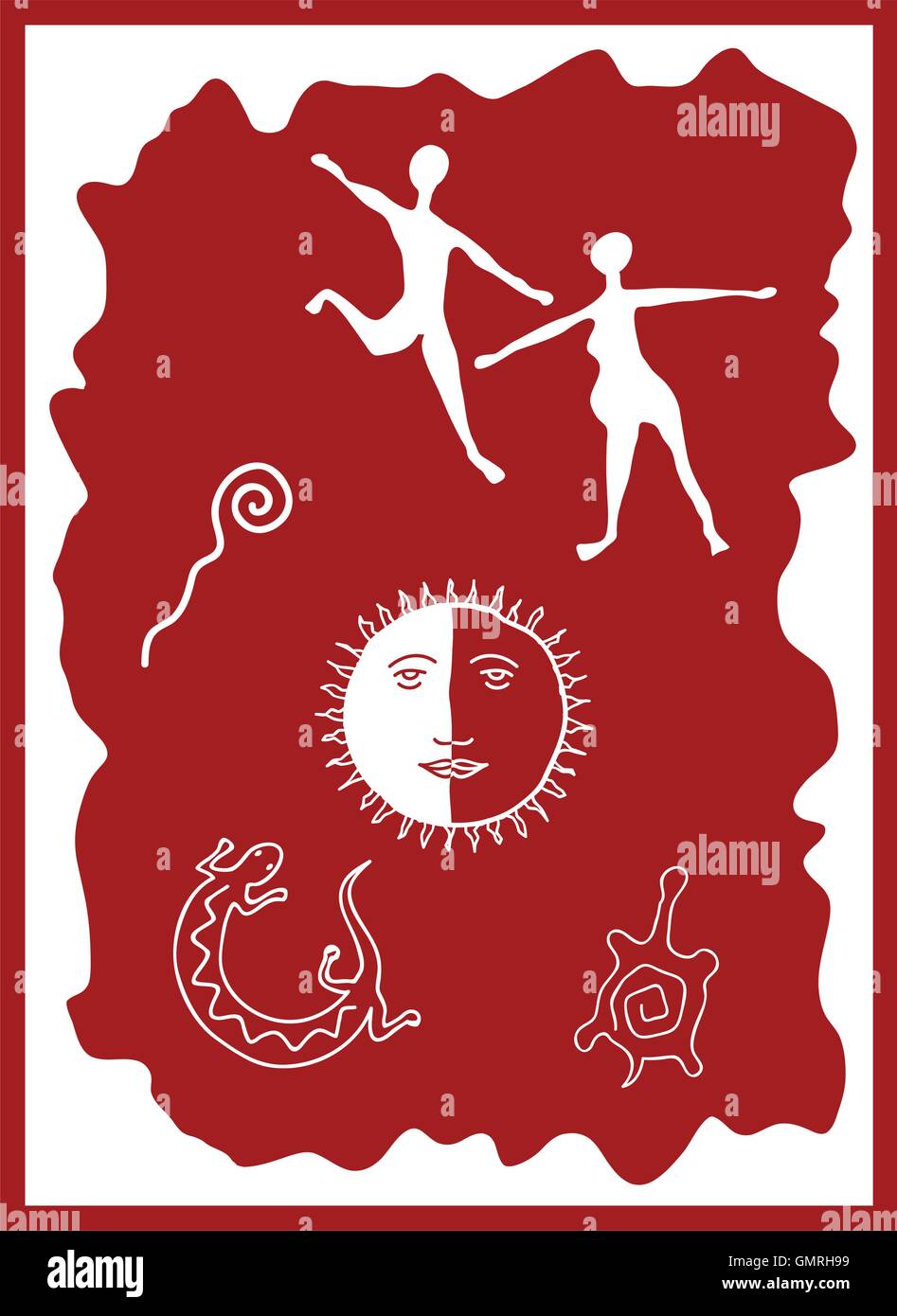 Folk, Tribal, Motif Design, peinture murale Illustration de Vecteur Folk, Tribal, Motif Design, peinture murale Illustration de Vecteur