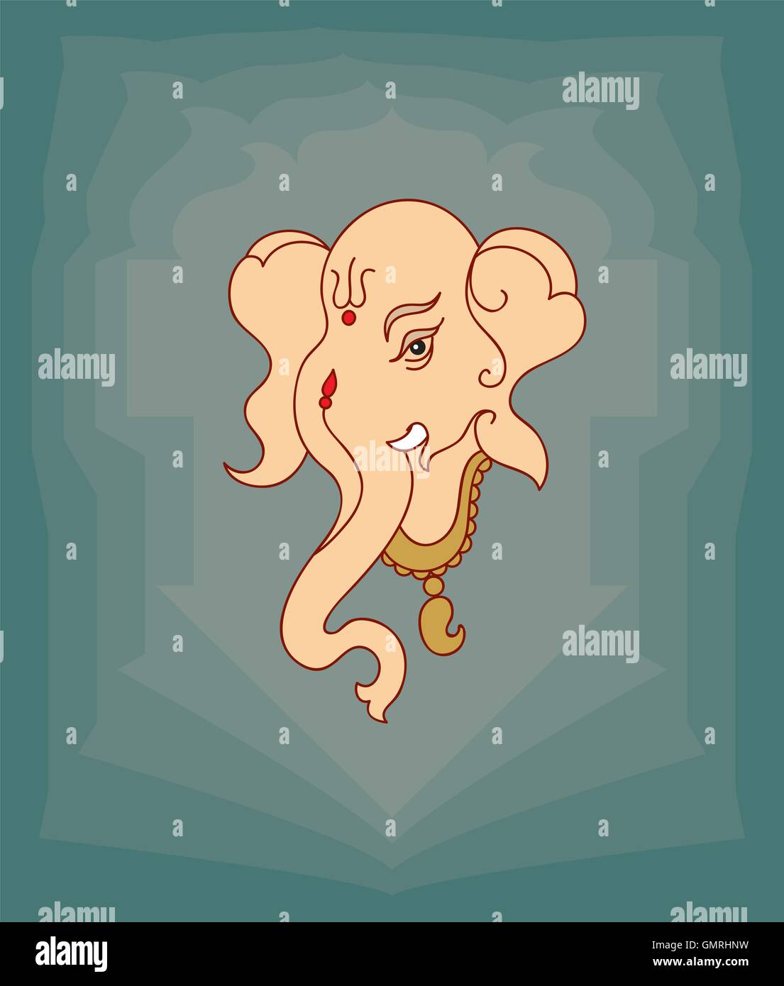 Ganesha le seigneur de La Sagesse Illustration de Vecteur