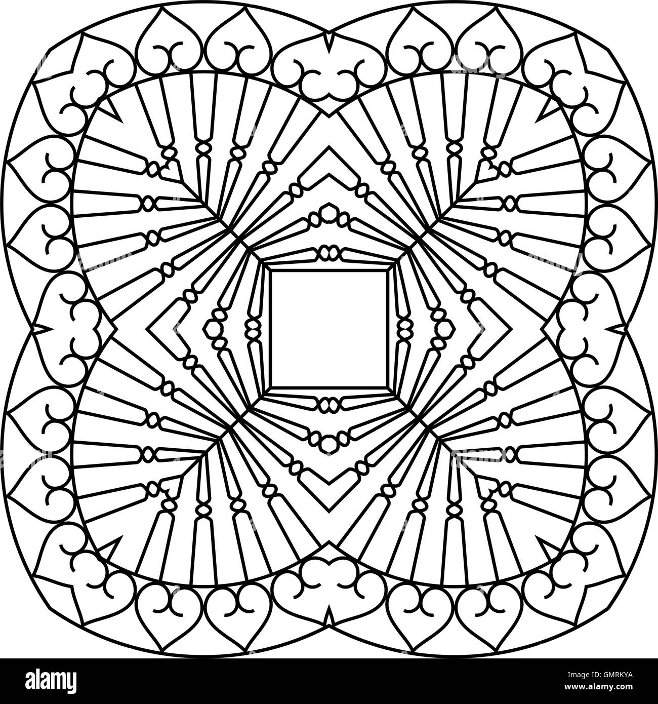 Cheminée barbecue en fer forgé Illustration de Vecteur