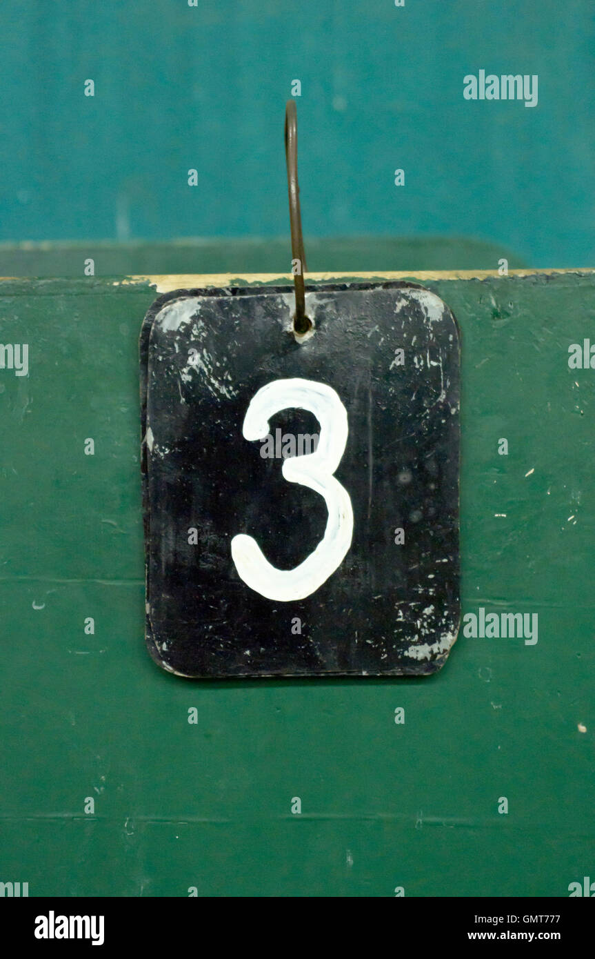 Numéro de série, trois Banque D'Images