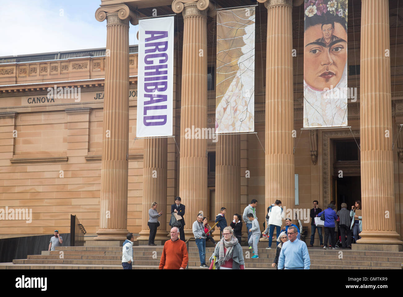 Art Gallery of New South Wales, à Sydney montrant l'exposition Archibald, Sydney, Australie Banque D'Images