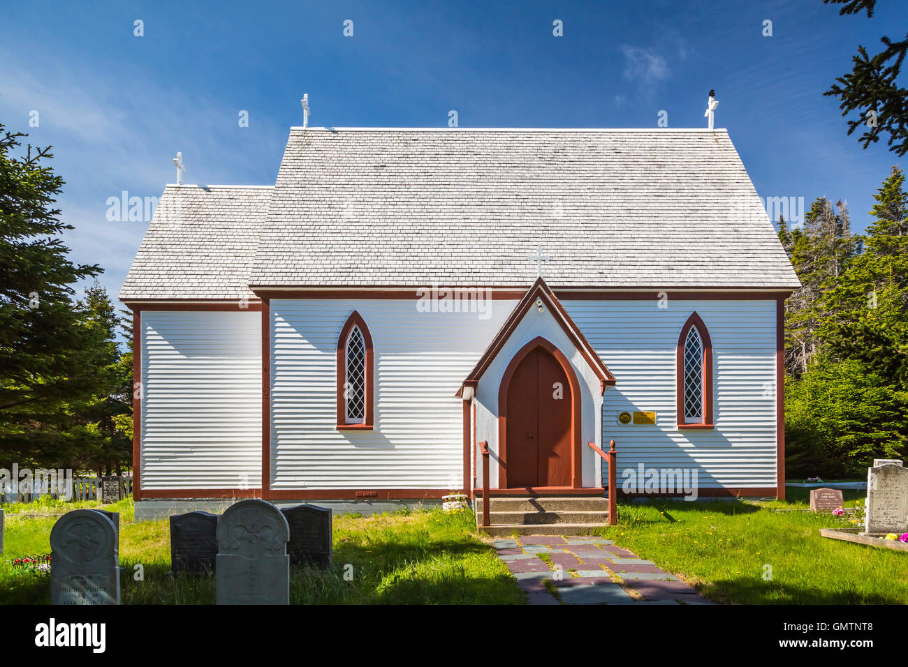 L'église anglicane Saint Mary's à Elliston, Terre-Neuve et Labrador, Canada. Banque D'Images