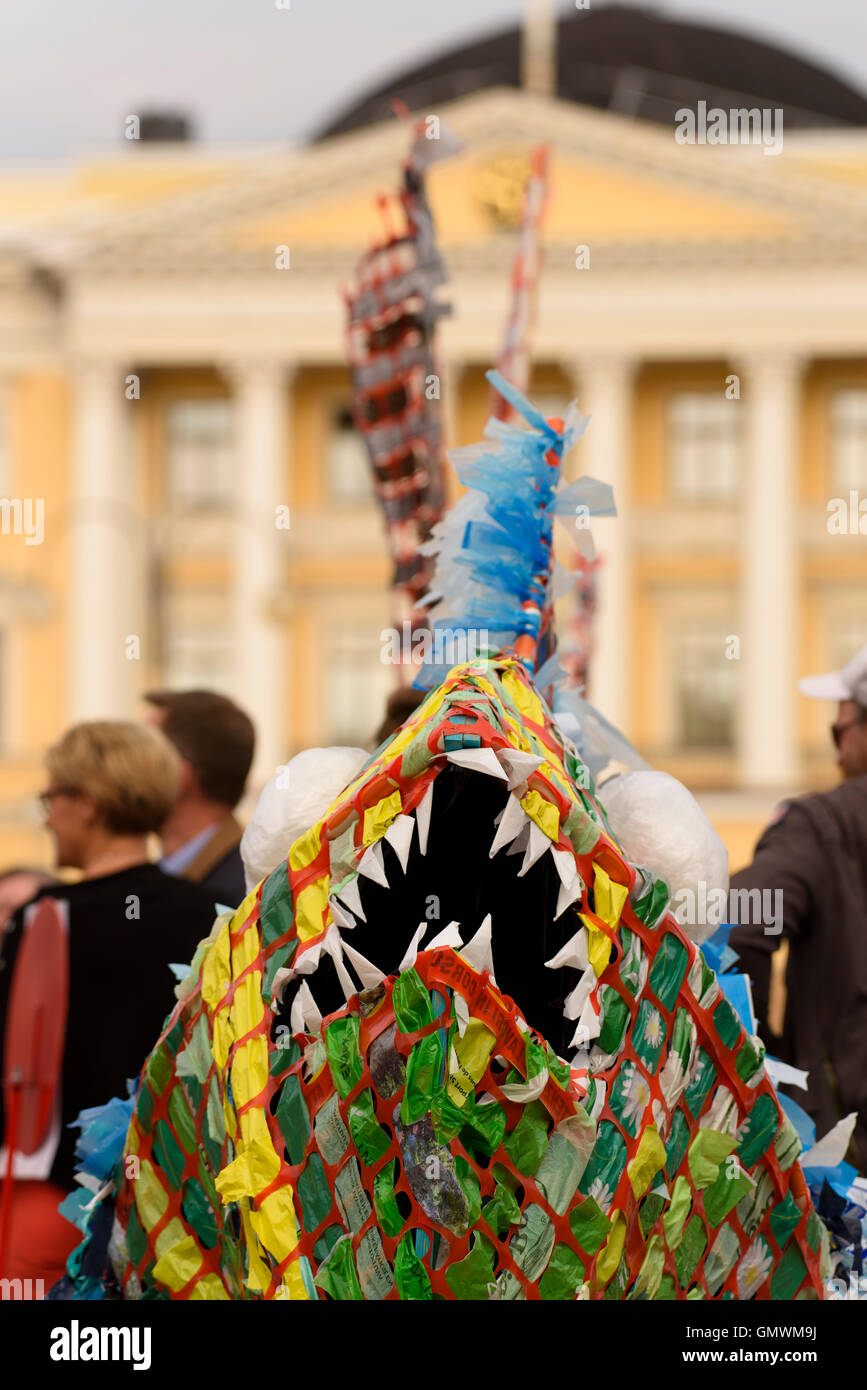 À l'installation des Meren la nuit des Arts festival le 25 août 2016 à Helsinki, Finlande Banque D'Images
