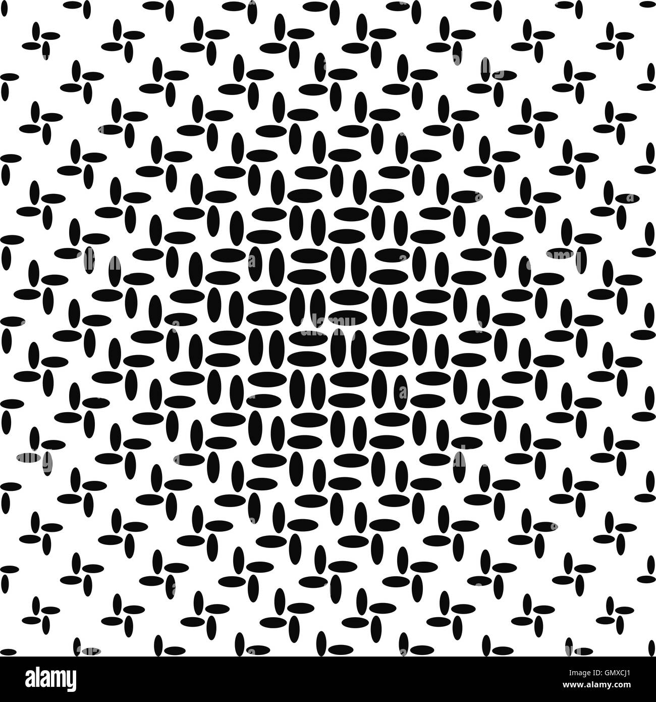 Motif de fond ellipse monochrome transparente Illustration de Vecteur