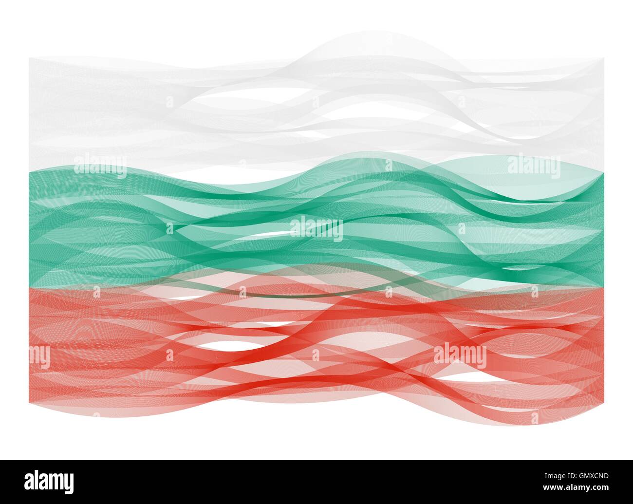 Indicateur de ligne de vague de Bulgarie Illustration de Vecteur
