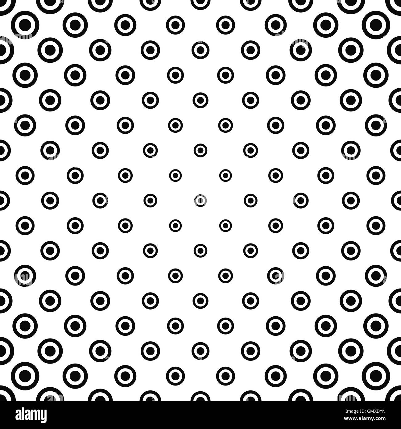 Noir blanc motif cercle continu Illustration de Vecteur