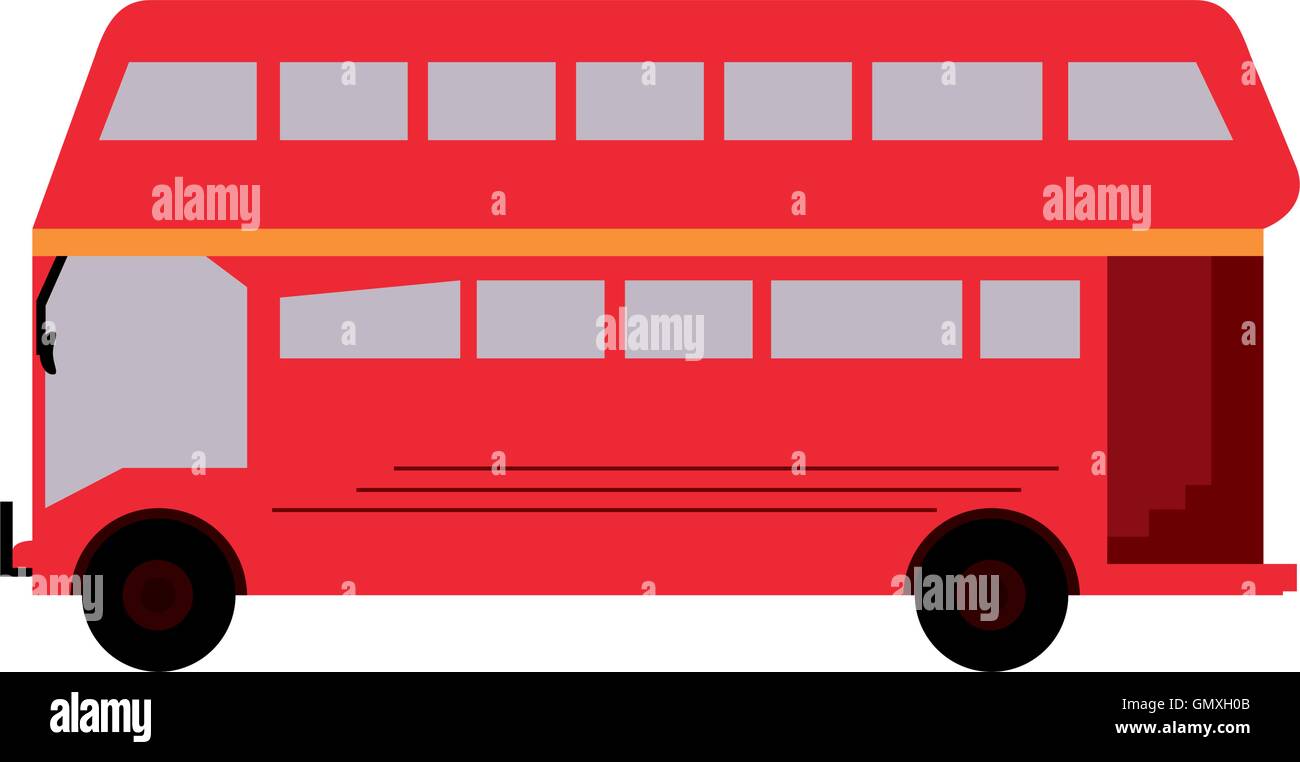 Double decker bus icon Illustration de Vecteur