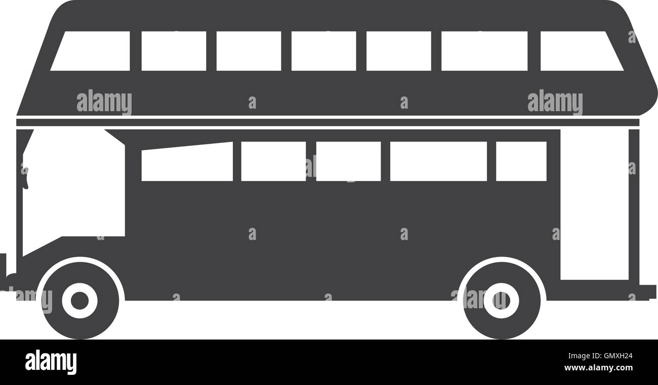 Double decker bus icon Illustration de Vecteur