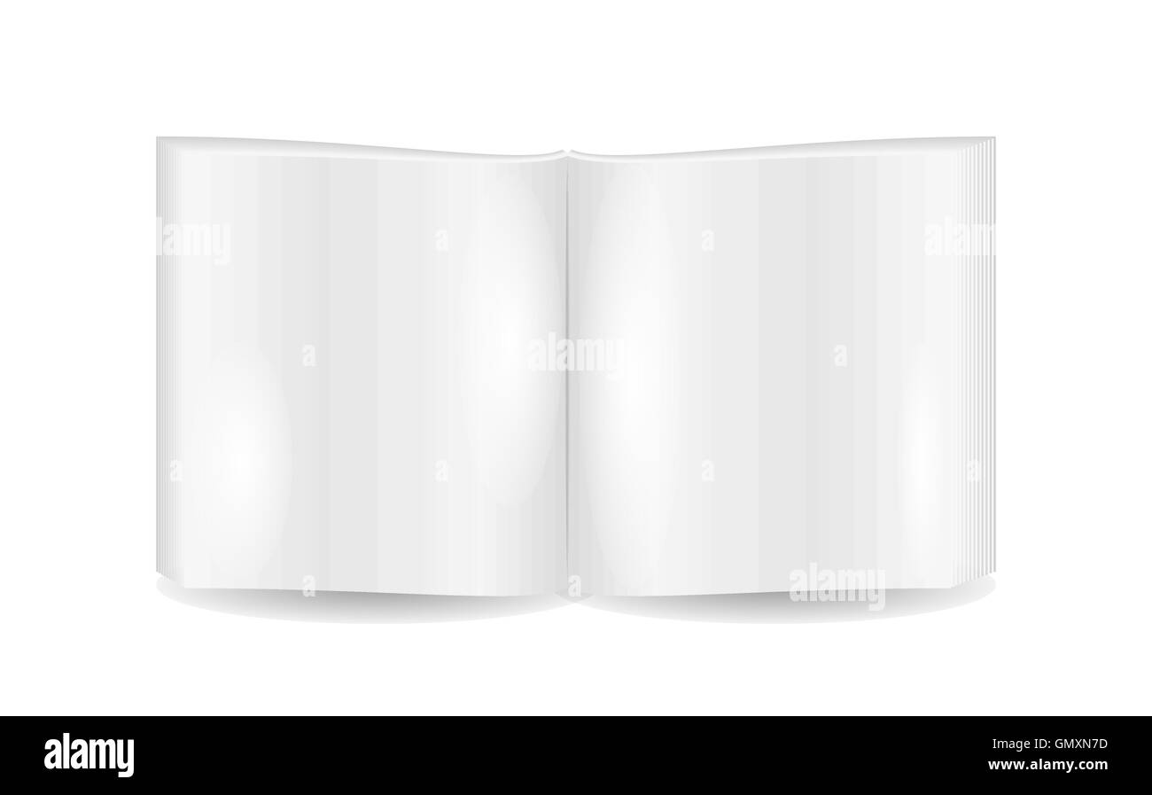 Livre ouvert avec des pages vierges Illustration de Vecteur