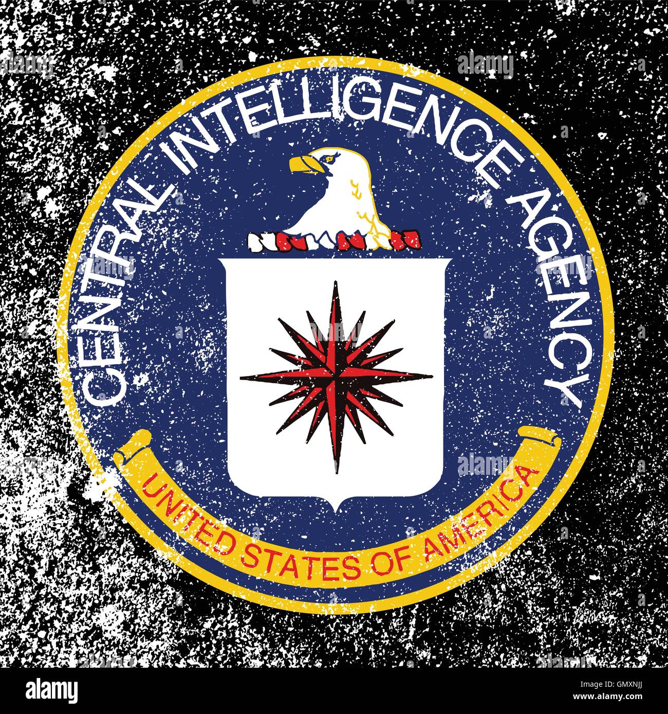 Logo de la CIA Grunge Illustration de Vecteur