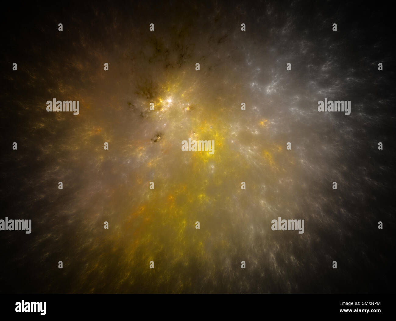 Les fractales, résumé Galaxy sur un fond noir. Banque D'Images