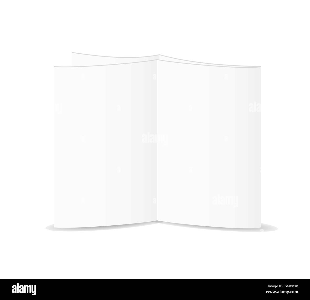 Blanc blanc papier plié Illustration de Vecteur