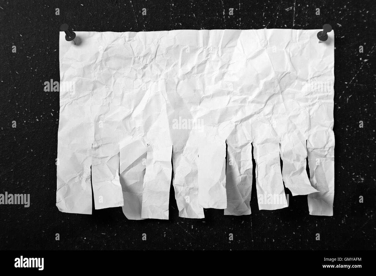 Le tombé sur des post-it papier Remarque Banque D'Images