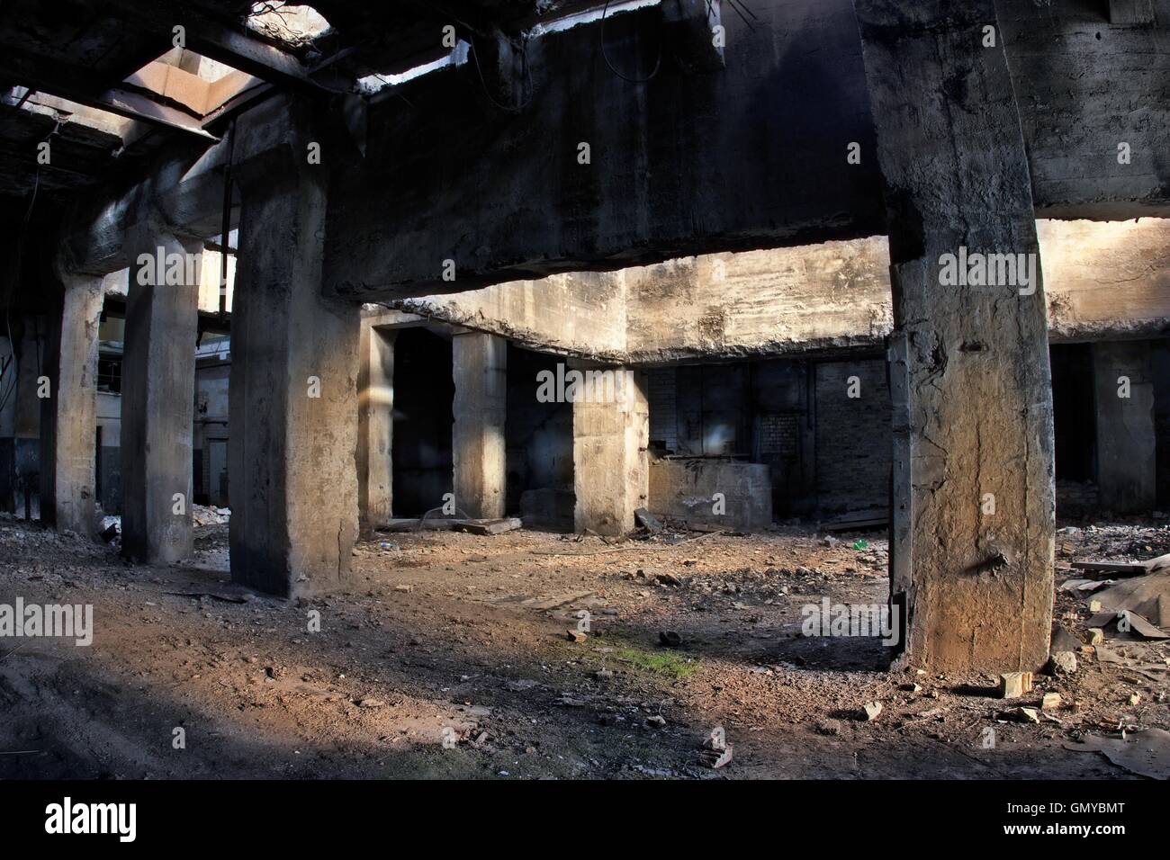 Ruines industrielles Banque D'Images