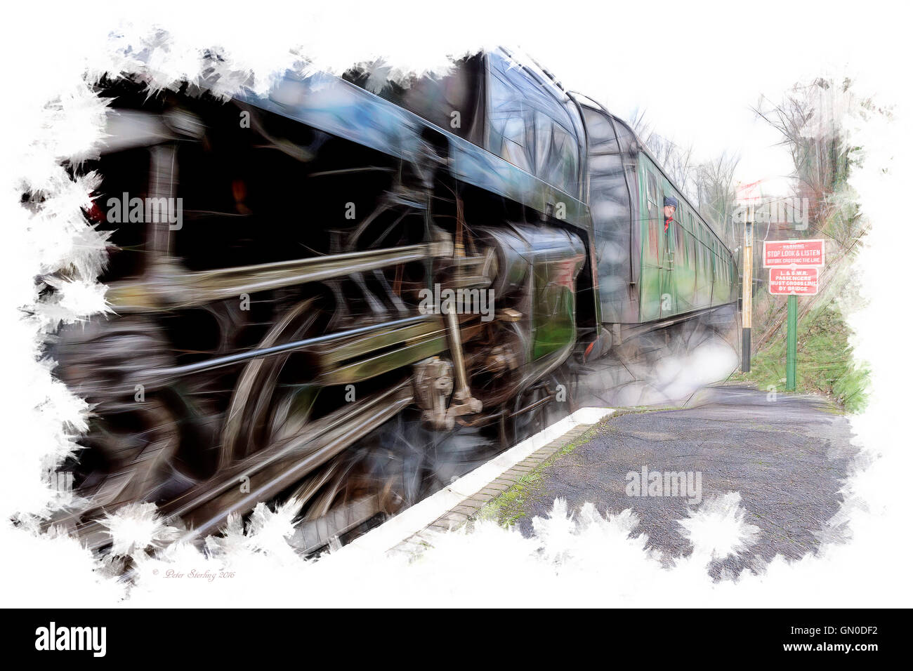 La ligne de chemin de fer du patrimoine du cresson dans le Hampshire Banque D'Images