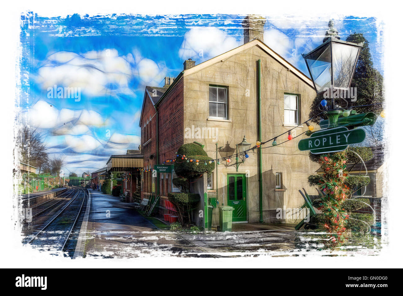 La ligne de chemin de fer du patrimoine du cresson dans le Hampshire Banque D'Images