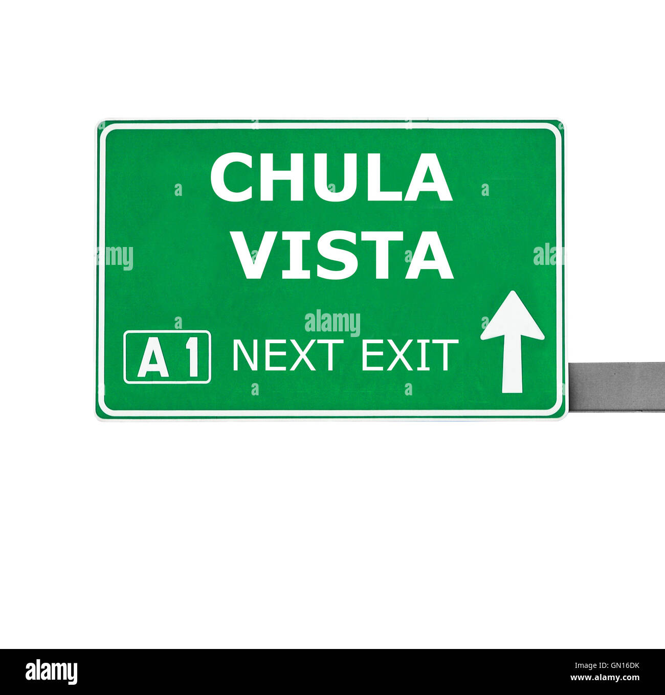 CHULA VISTA road sign isolated on white Banque D'Images