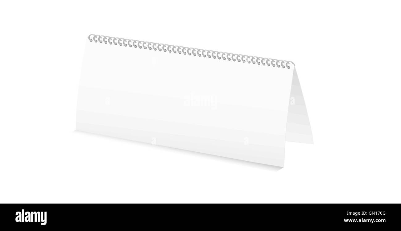 Calendrier vide blanc Illustration de Vecteur