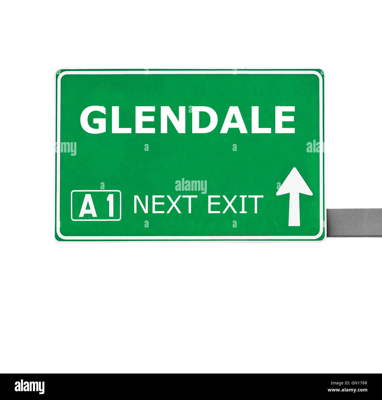 GLENDALE road sign isolated on white Banque D'Images