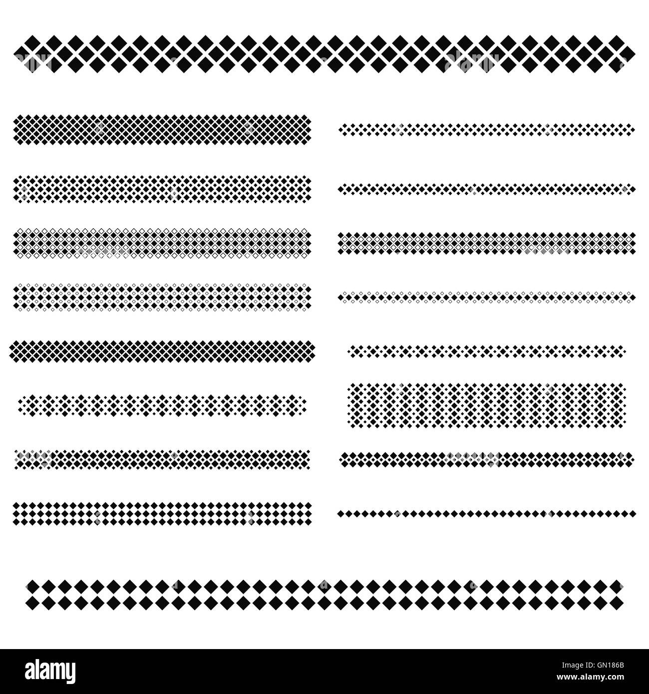Éléments de conception - ligne de séparation de texte défini Illustration de Vecteur