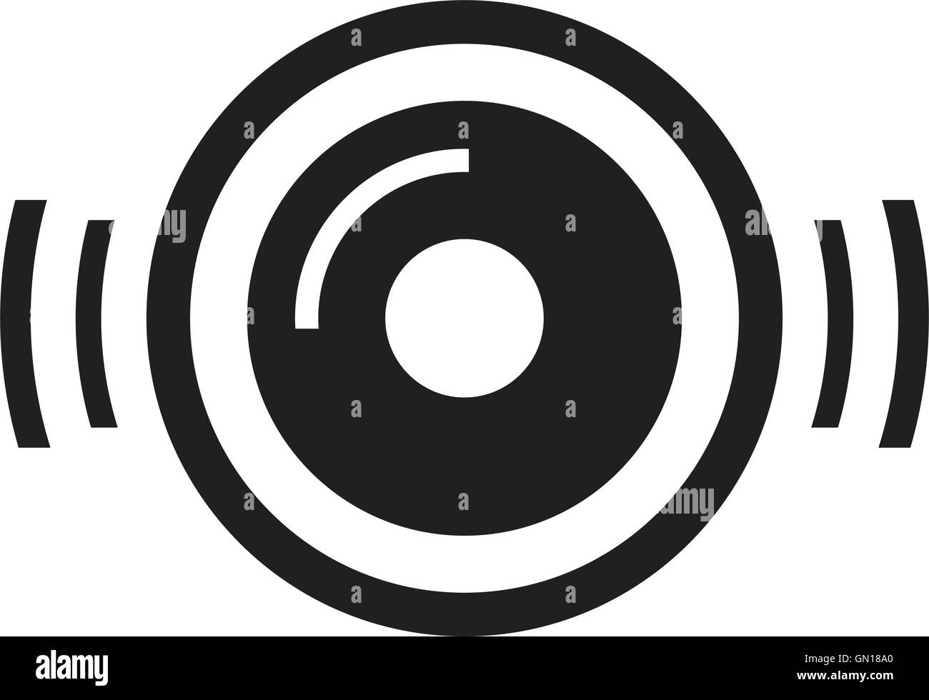 Icône de la musique disque de platine Illustration de Vecteur