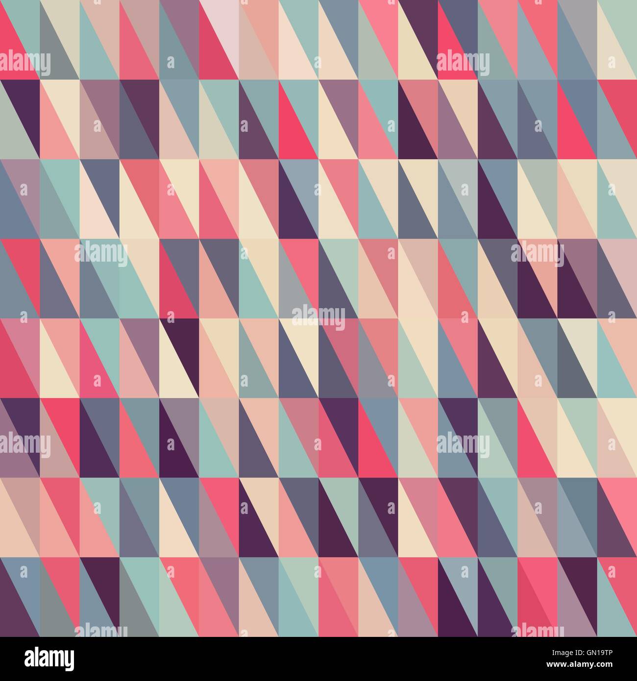 Seamless Vector Grid triangle multicolore dans les tons de rose bleu et violet Illustration de Vecteur