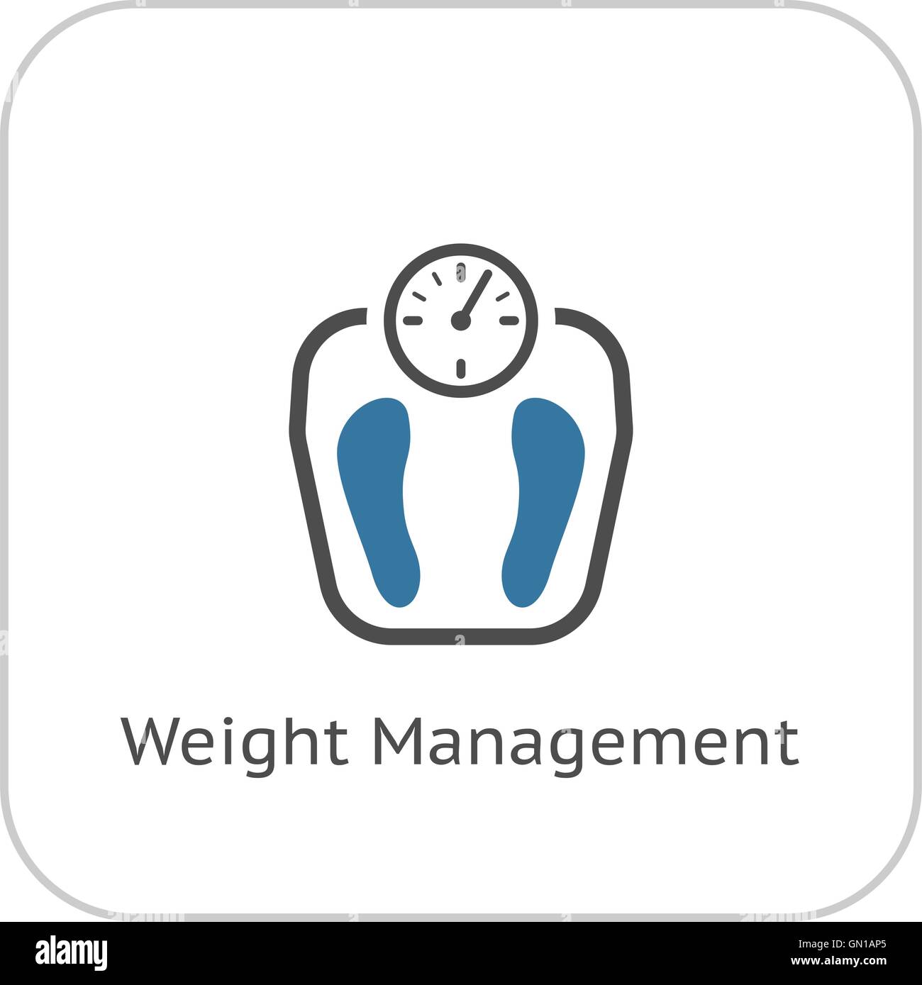 L'icône de gestion du poids. Modèle plat. Illustration de Vecteur