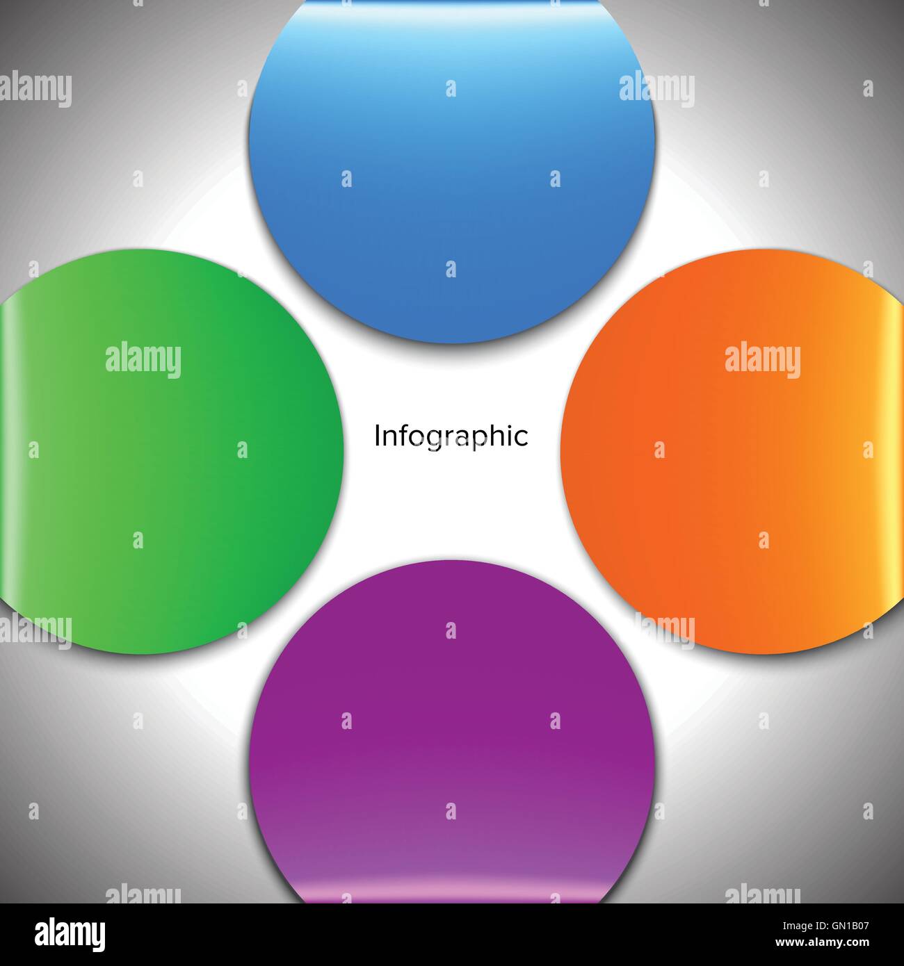 Cercle quatre infographie Illustration de Vecteur