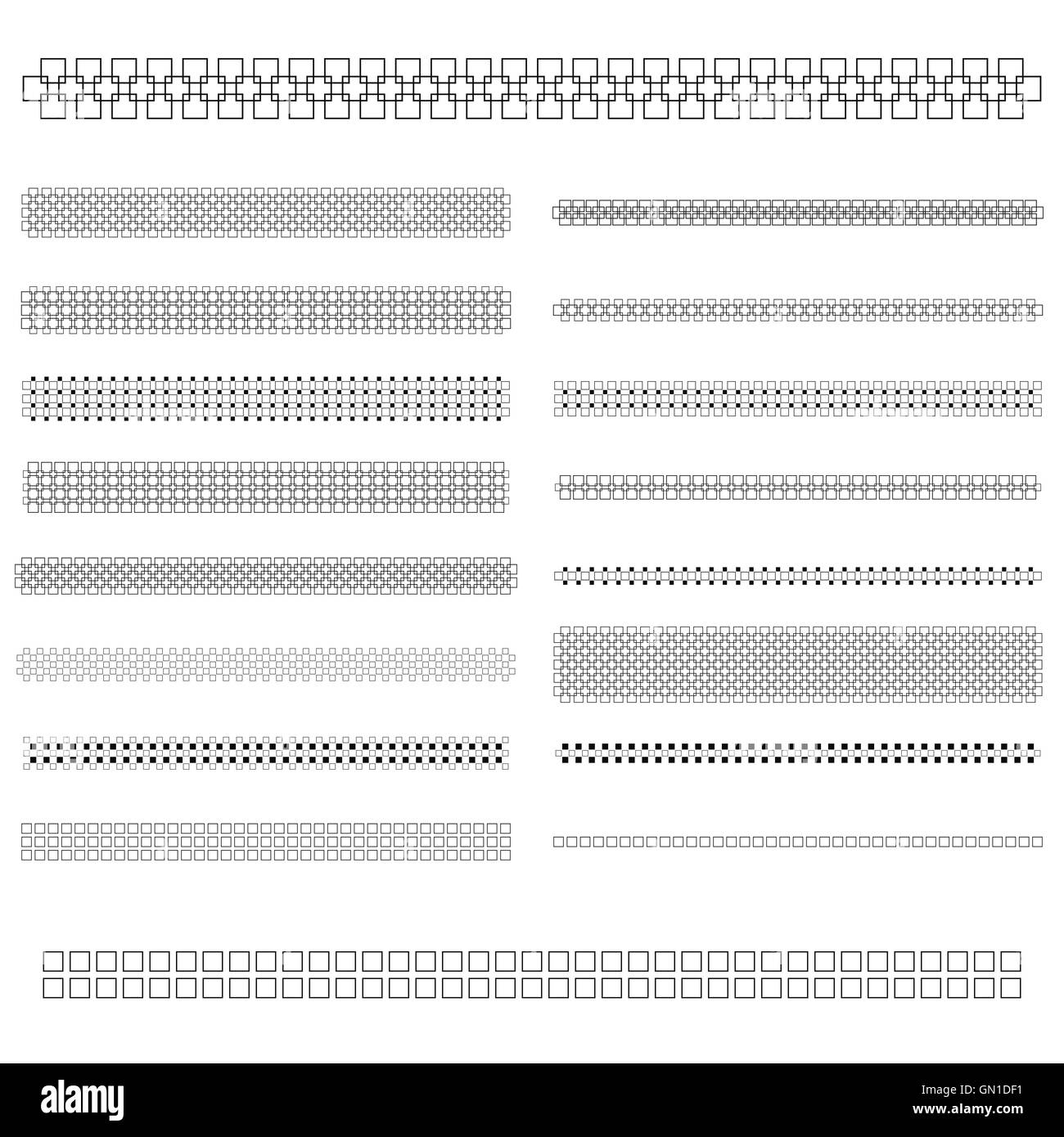 Éléments de conception - ligne de séparation de texte défini Illustration de Vecteur