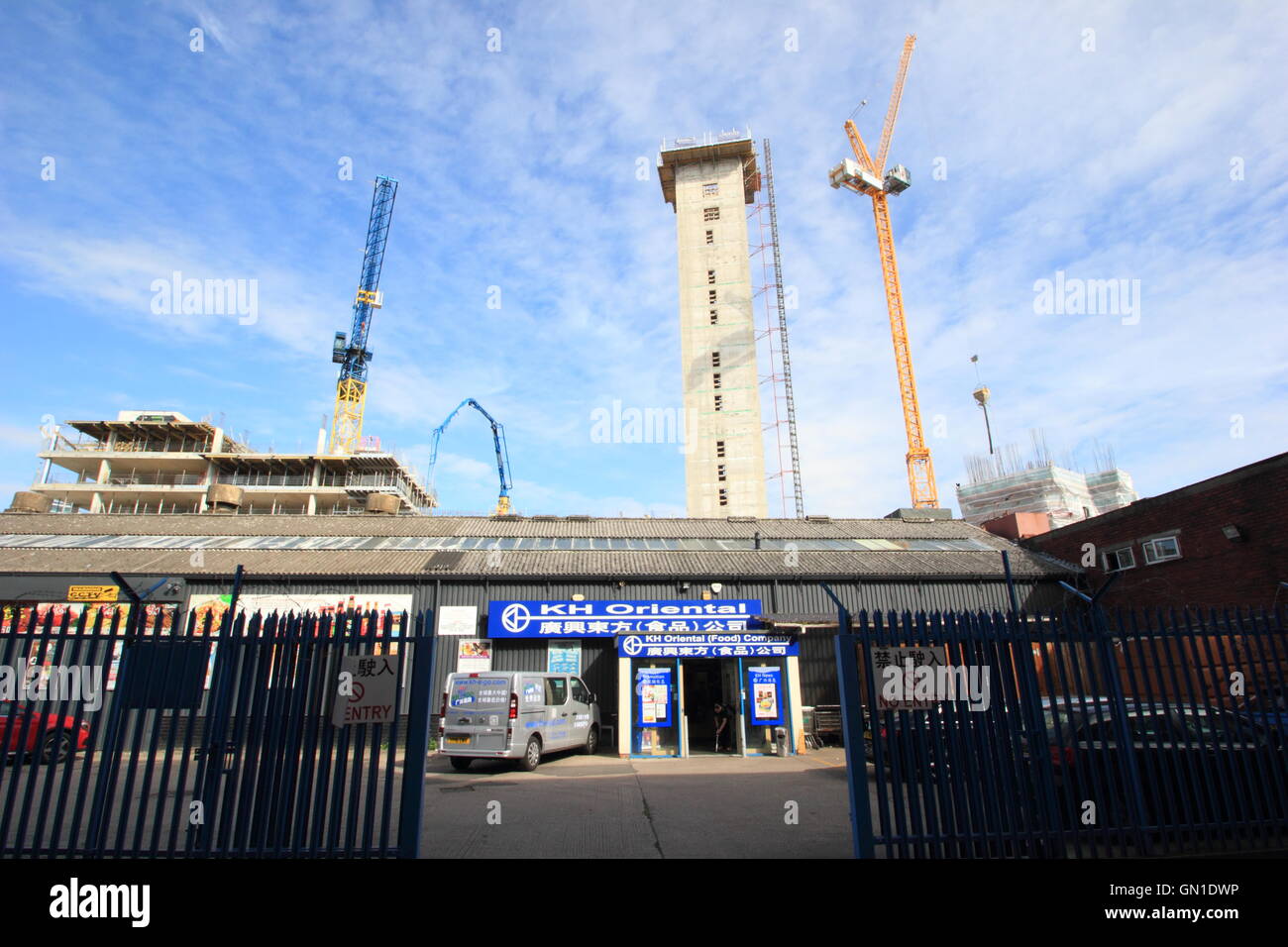 En cours de construction d'un £65millions Chine Chinatown adossés ; projet Nouvelle Ère Square, Sheffield, Yorkshire du nord de l'Angleterre, Royaume-Uni Banque D'Images