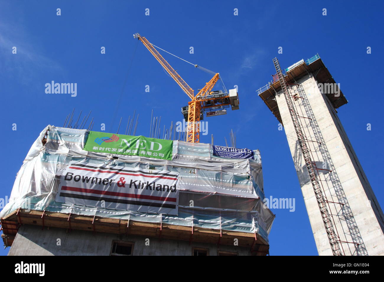 En cours de construction d'un £65millions Chine Chinatown adossés ; projet Nouvelle Ère Square, Sheffield, Yorkshire, Angleterre Royaume-uni Banque D'Images