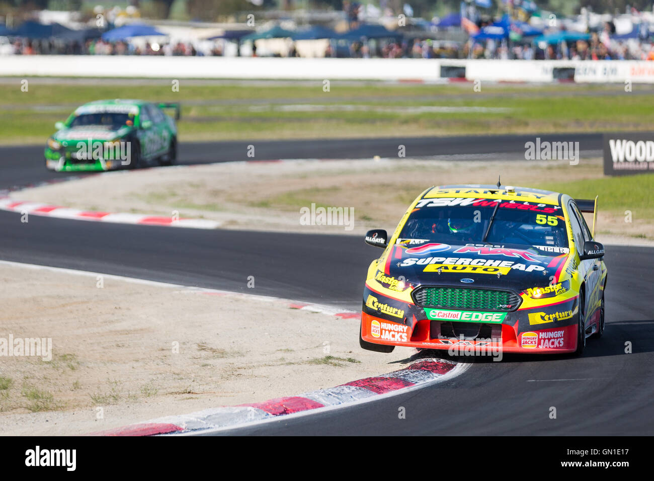 MELBOURNE, AUSTRALIE/WINTON, 22 mai , 2016 : la race de l'Australie 11 Vigin Supercars championnat à Winton Raceway. Banque D'Images