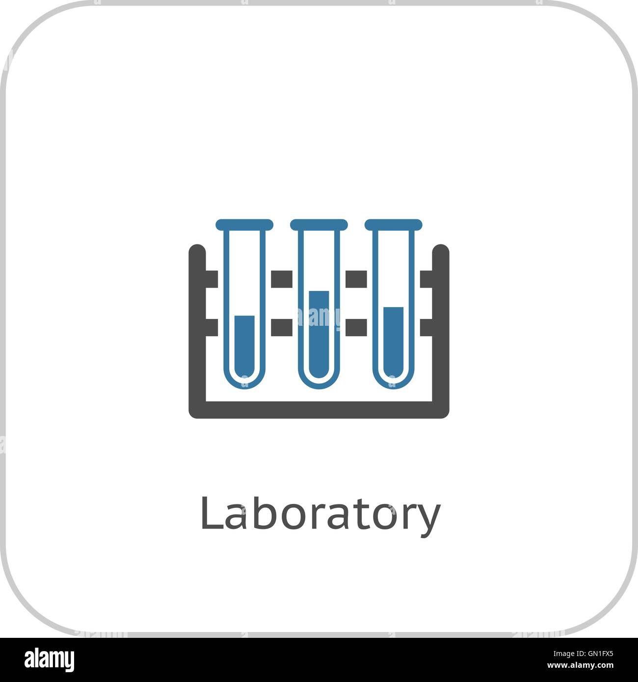 L'icône de laboratoire. Modèle plat. Illustration de Vecteur