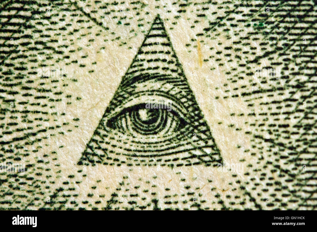 Élément de l'image des États-Unis d'un dollar, pyramide, de l'Œil de la Providence peut être vu sur le revers du Grand Sceau Banque D'Images