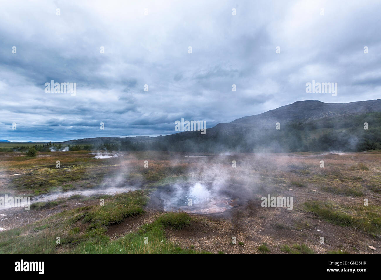 Litli Geysir, zone géothermique, Haukadalur, cercle d'or, Geysir, Reykjavik, Islande Banque D'Images
