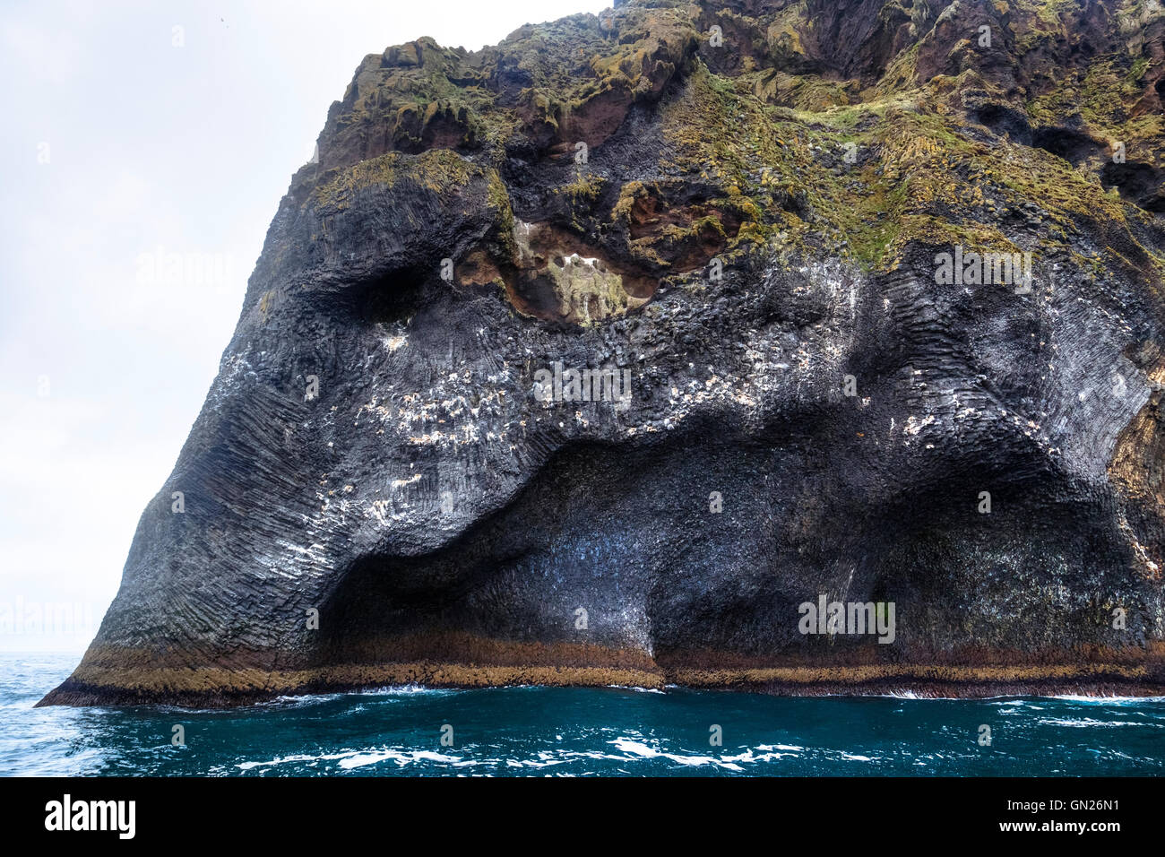 Roche de l'éléphant, Heimaey, Hofn, Islande Banque D'Images